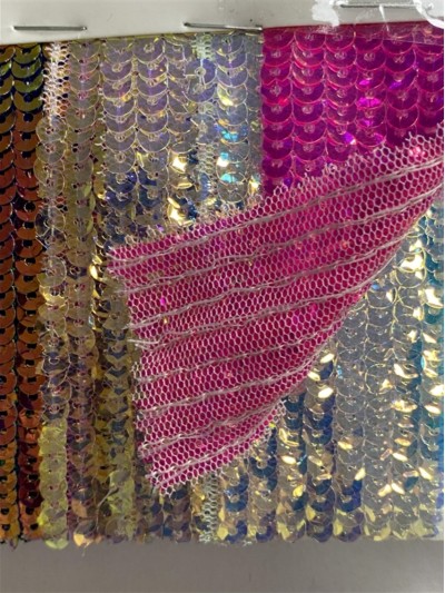 JZ-XP 凹凸珠片閃光布  幅寬：125cm   成分：100%滌綸  珠片PET 正面照